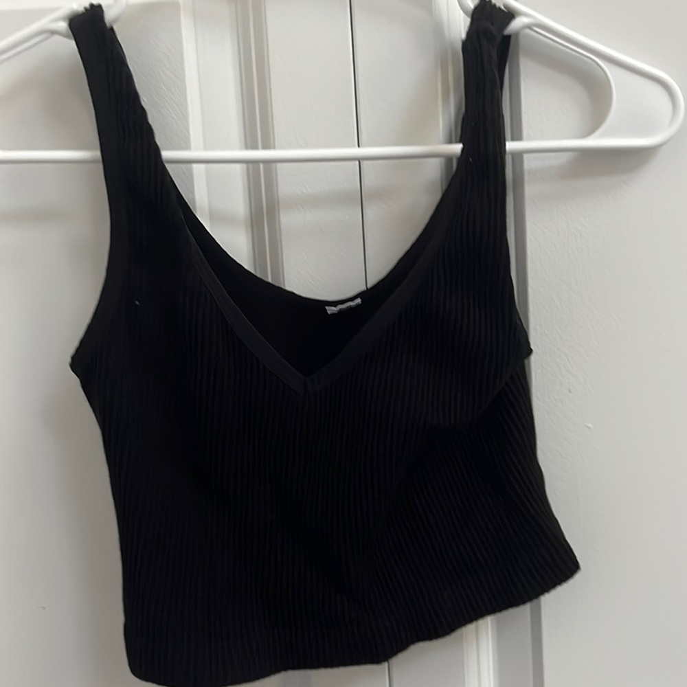 Black Ribbed Tank